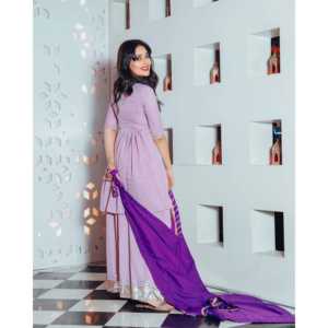 Conjunto de Traje de Gasa Lila Morado para Mujer - Talla XS - Product Image 6