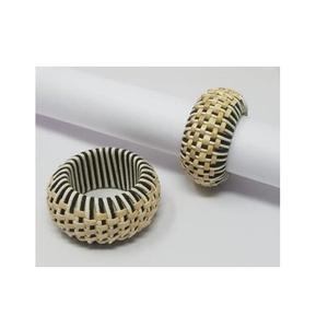 Lot de 12 Anneaux de Serviette Carrés en Rotin Moderne, Écologiques, Durables, Texturés, Décoratifs pour Mariage, Vente en Gros ELEGANT GALLERY - Product Image 5