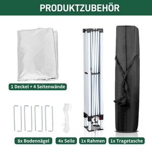 Gazebo Pieghevole Portatile 6.5x6.5ft per Esterni, Tenda Pop-up da Campeggio e Patio, Copertura Facile da Montare per Auto - Product Image 6