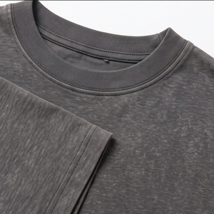 T-shirt Homme Coupe Boxy Ample 220g en Polyester 100% avec Impression Personnalisée sur le Devant, Bordure Contrastante, Lavage Rétro, Écologique et Grammage Lourd - Product Image 6