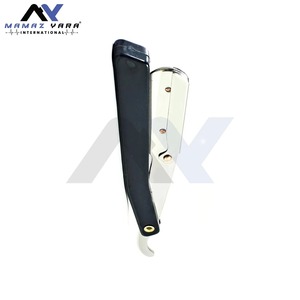 Navaja de Afeitar Profesional para Hombre, Plegable con Bloqueo, Hoja Recta Clásica, Mango de Plástico para Salón, Hogar y Cuidado Personal - Product Image 2