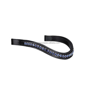 Bandes de sourcils en cuir d'équitation pour femmes, qualité supérieure, cristaux scintillants, strass, Design personnalisé, disponible en vente en gros - Product Image 2