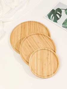 Plateau à fruits moderne en bois d'acacia, design japonais écologique, plateau multifonctionnel poli pour tasses à thé, idéal pour restaurants et mariages - Product Image 4