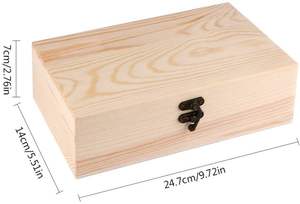 Caja de Almacenamiento Hecha a Mano, Tallada en Madera, Tamaño Personalizado, Alta Calidad, Estilo Clásico, Ecológica - Product Image 2