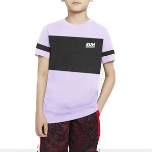 เสื้อยืดเด็กแฟชั่นล่าสุด ดีไซน์ใหม่ ผ้าฝ้าย 100% เป็นมิตรกับสิ่งแวดล้อม แห้งเร็ว ระบายอากาศได้ดี ทรงหลวม รับออกแบบโลโก้ตามสั่ง - Product Image 1