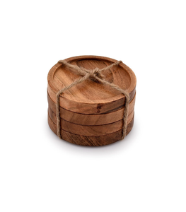 Posavasos de Madera de Acacia Personalizados, Ecológicos, Reutilizables, Hechos a Mano, Estilo Rústico, Directo de Fábrica a Bajo Precio - Product Image 2