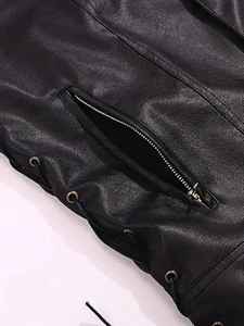 Nouveau design de gilet en cuir, style exclusif, gilet en cuir haut de gamme, arrivée récente, gilet en cuir fabriqué au Pakistan - Product Image 3