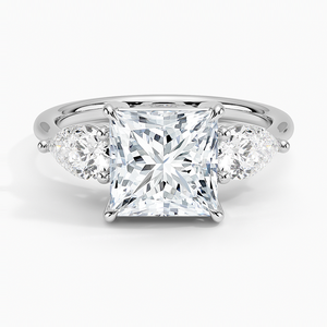 Anillo BOJ 0133 con Corte Princesa, Plata 925, Anillo Solitario de Lujo con Engaste de Garras, Diamante de 2ct, Color D, VVS1, Moissanita, Certificado GRA - Product Image 1