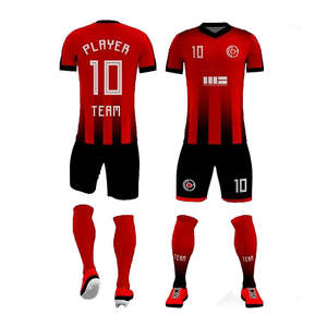 Maillot de football personnalisé à séchage rapide anti-UV pour hommes et enfants, tenue de sport par sublimation, service OEM disponible pour les équipes - Product Image 3