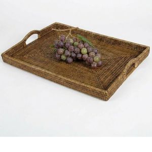 Bandeja de Servir de Ratán Ecológica de Color Rústico, Accesorios para el Hogar Hechos a Mano, Sostenibles, Tamaños y Colores Personalizables - Product Image 5