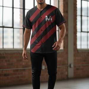 Premium Baseball Jersey Tackle Twill Embroidery Street Style Hipster Oversized Short Breathable Shirt Blank Training <b>Uniform</b> - Product Image 6