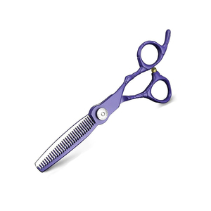 Barbers Stainless Steel Blade Hair <b>Thinning</b> Scissors Comfortable Use Straight-Shaped Beauty Tool with Removable Finger <b>Rings</b> - Product Image 4