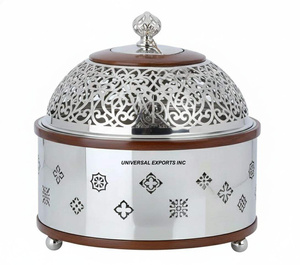 Nouvelle Chauffe-Plats Métallique Ronde de Luxe, Design Tendance, Nouvelle Casserole Décorative en Métal, Vente Chaude - Product Image 6