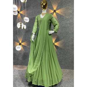 ชุดสูทและกางเกง anarkali สำหรับใส่ไปงานปาร์ตี้ที่สวยงามมีขนาด XL - Product Image 2