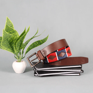 Ceinture en cuir marron brodée personnalisée 2025 pour homme et femme avec boucle en alliage – Design éco-responsable sur mesure - Product Image 4