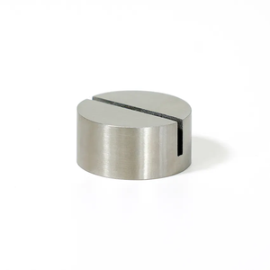 Top Most Selling <b>Round</b> Stainless Steel <b>Brushed</b> Silver Color Small Luxury Card Display Stand Card Holder at Competitive Price - Product Image 1