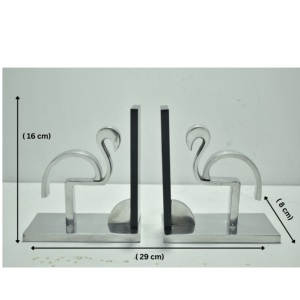 Juego de Sujetalibros Decorativos de Metal con Forma de Flamenco de la Mejor Calidad, con Base Resistente, para Decoración de Estanterías en el Hogar u Oficina, en Venta - Product Image 4