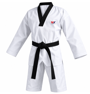 Conjunto de Uniforme de Artes Marciales para Adultos, Blanco, para Taekwondo, Karate, Judo, 100% Algodón, Transpirable, Dobok de Entrenamiento, Servicio OEM - Product Image 1