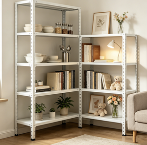 Étagère de rangement robuste en acier profilé, unité d'étagérage métallique multi-niveaux pour entrepôt et maison, organisateur de présentation - Product Image 2