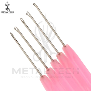 Aiguilles à crochet pour extensions de cheveux avec poignée rose, pour l'installation et le retrait de micro-anneaux, pour une utilisation professionnelle en salon de coiffure - Product Image 6