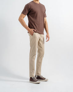 Camiseta de manga corta para hombre, cuello alto, tejida, 100% algodón, ecológica, transpirable, de alta calidad, del fabricante OEM. - Product Image 3