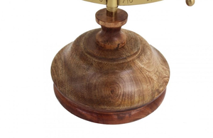 Globe terrestre vintage de style antique avec cadre en laiton, carte géographique classique, décoration de bureau pour bibliothèque, bureau d'étude - Product Image 3