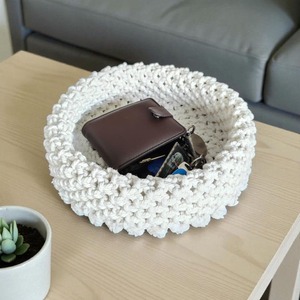 Minimal Macrame Storage <b>Basket</b> Set Ideal For Home Organizer Bathroom Kitchen And Living Room Decorative Storage Solution - Product Image 4