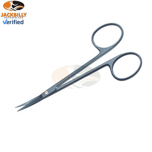 2 ciseaux irisés en acier inoxydable, à pointes courbes TC, pour chirurgie ophtalmique, instrument de coupe de tissus et de sutures, 110 mm 11 cm - Product Image 4