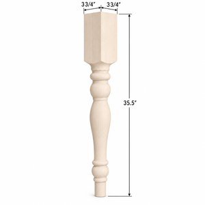 Solid wood table leg Solid Wood Furniture Leg Traditional Gourd Shape Table Base for Home Office Easy Installation - Product Image 2