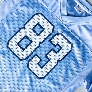 T-shirt de football américain rétro tendance streetwear, coupe courte, personnalisé, en mesh sublimé, uni, pour homme - Product Image 3