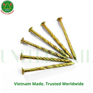 1-3/8 Inch Yellow Plated Steel <b>Nails</b> with Screw-Shank Type Made in Vietnam | Clavos sueltos con recubrimiento amarillo - Product Image 6