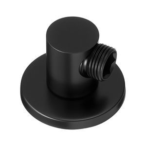 Gomito di raccordo a muro in ottone massiccio con flangia a O-ring, ingresso conico femmina NPT da 1/2 pollice, unione per tubi idraulici W - Product Image 1