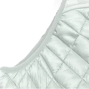 Chaleco Acolchado Impermeable Gris Claro para Hombre, Cuello Alto, Cierre de Cremallera, Sin Mangas, Estilo Deportivo, ODM para Otoño - Product Image 4