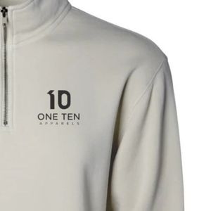 Unisex Midweight Pigment Dye Quarter Zip Pullover Cotton Sweatshirt Casual Hoodie Top Vintage Wash Custom Logo OEM Wholesale - Product Image 5
