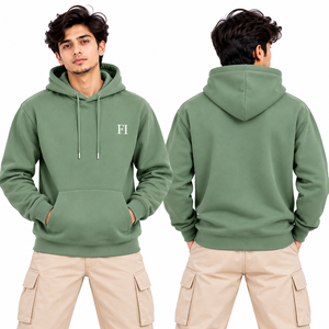 เสื้อฮู้ดดี้ผู้ชายสีม่วงทรงโอเวอร์ไซส์ ทรงบ็อกซี่ ไหล่ตก ผ้าฝ้าย 100% สไตล์สตรีทแวร์ ผู้จำหน่ายขายส่ง - Product Image 3