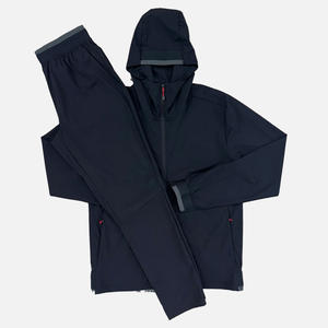 Conjunto de Chaqueta Cortavientos Ligera de Nailon Personalizada y Pantalones Deportivos con Cordón, Traje Deportivo para Hombre - Product Image 1