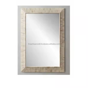 Modern Design Bone Inlay <b>Square</b> Pattern Wall <b>Mirror</b> Frame Eco-Friendly Handmade Decorative <b>Mirror</b> Customizable Size Color for - Product Image 5