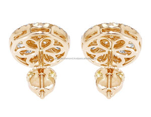 ต่างหูเพชรโมอิสซาไนต์ทรงบาแกตต์รูปดอกไม้ประดับเงินแท้ 925 ชุบโรเดียม ดีไซน์หรูหราแบบมินิมอล สำหรับผู้หญิง หลายขนาด - Product Image 6