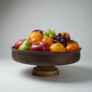 Support à gâteau en bois écologique, plat de présentation rond pour desserts avec piédestal, idéal pour les pâtisseries et les tables de fête - Product Image 2