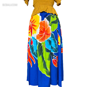 Jupe en rayonne peinte à la main Nouveau design Floral fabriqué à Bali de haute qualité pour les femmes - Product Image 4