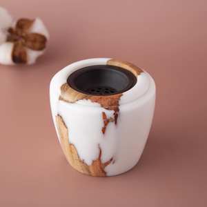 Mubkhar hecho a mano madera resina Bakhoor quemador Bukhoor quemador madera para regalo de boda - Product Image 4