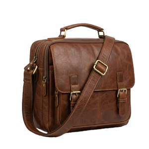 Sac à main vintage de luxe en cuir véritable imperméable pour femmes, sac bandoulière, sac à main, bandoulière réglable, rangement - Product Image 6
