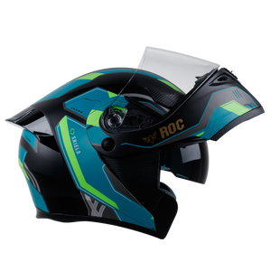 Casque rabattable ROC R04 ABS homologué DOT, fermeture à dégagement rapide, intérieur entièrement amovible, design graphique, nouveau, tailles unisexes S-XL - Product Image 2