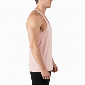 <b>Men</b> Custom Wholesale Solid Color Gym Tank Top Breathable Sports Training Wear Cotton Made Fitness Vest Low Price <b>Men</b> <b>Singlet</b> - Product Image 3