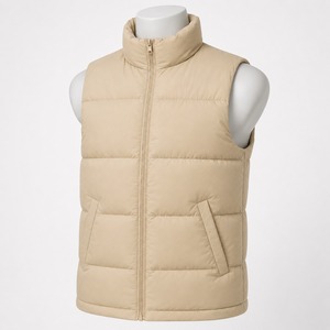 Winter 2026 Mens Canvas Casual Glossy Bubble <b>Vest</b> Waterproof Sleeveless <b>Puffer</b> <b>Jacket</b> Custom Logo Breathable Warm Lightweight - Product Image 5