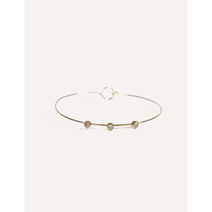 Braccialetto in acciaio inossidabile con zircone dorato modello YXQ B11 accessorio moda - Product Image 1