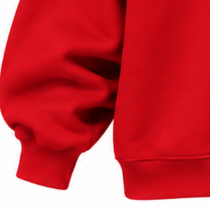 <b>Red</b> Oversized Mock Neck <b>Sweatshirt</b> Unisex Heavyweight Pullover Long Sleeve Relaxed Fit Custom Printed Streetwear Casual Winter - Product Image 5