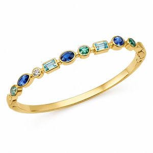 Pulseras de Acero Inoxidable PVD Chapadas en Oro de 18K con Piedras Preciosas, Brazalete de Circonia Cúbica para Mujer - Product Image 5