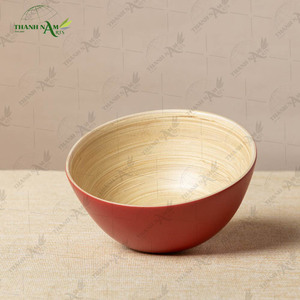Nouvelle conception, ensemble de vaisselle jetable en bambou personnalisé, écologique, imperméable, construction solide, bol à salade, service de nourriture - Product Image 2