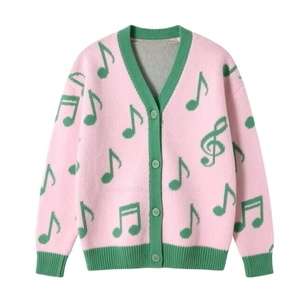 Cárdigan de Punto para Mujer, de Poliéster y Algodón, Cuello en V, Abotonado, Grueso, Informal, Transpirable, para Invierno, Manga Larga - Product Image 6